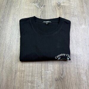 Brand Makers Group Mens Black Country Club Luxury Sports Graphic T-Shirt Size L